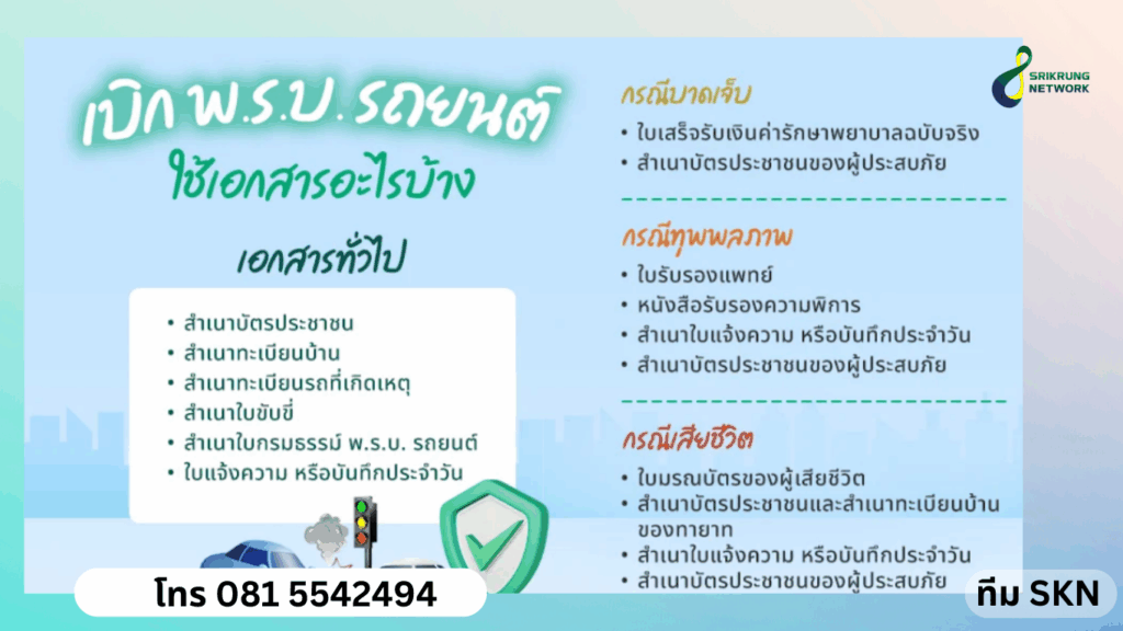 เอกสารเบิกเคลมพรบ