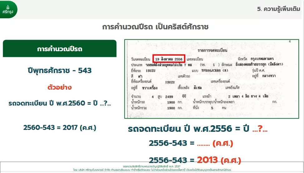 การนับอายุรถ