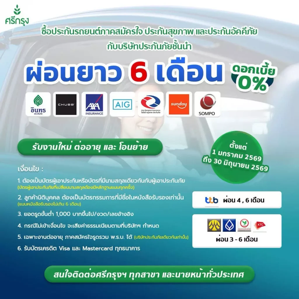 โปรผ่อน 6 เดือน
