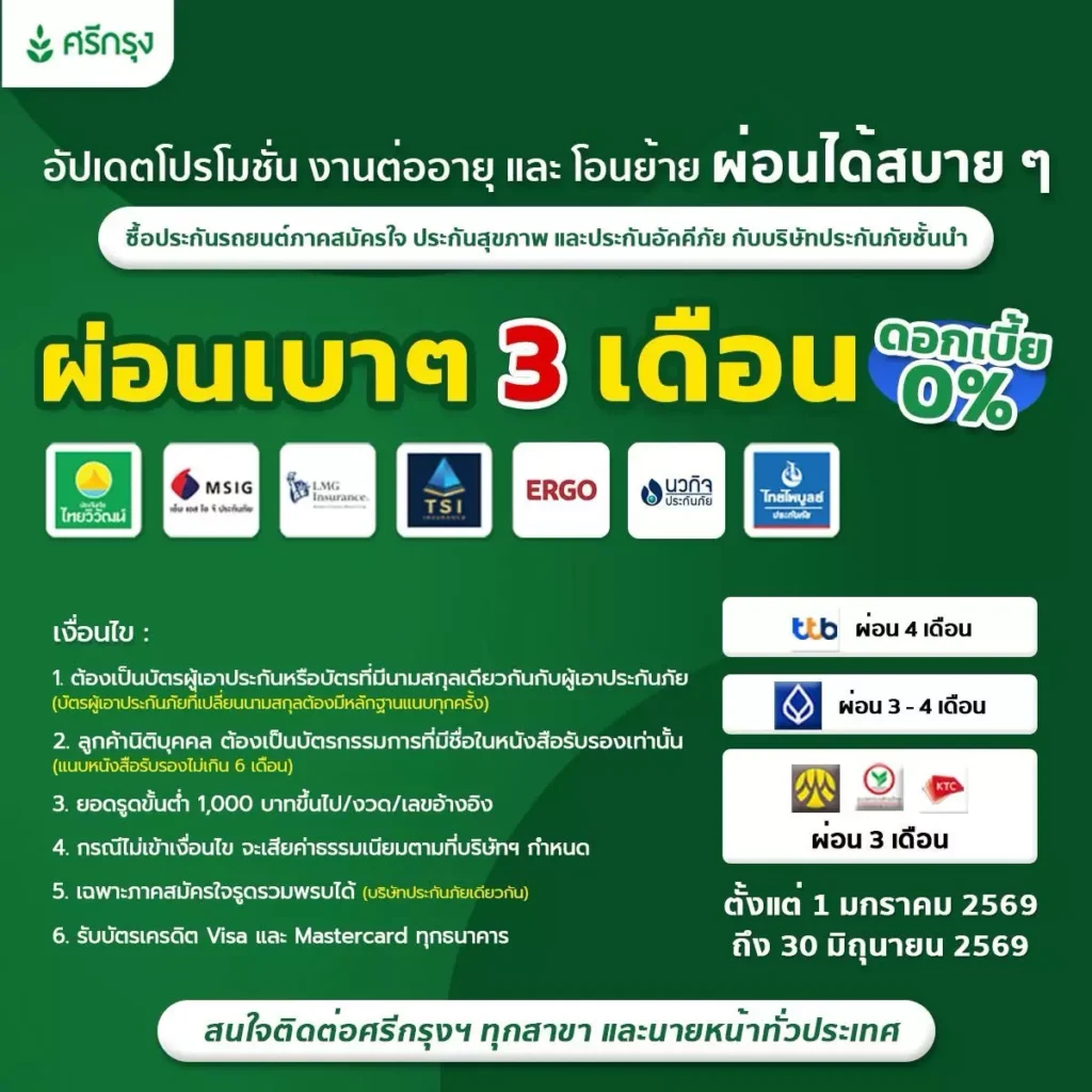 โปรผ่อน 3 เดือน