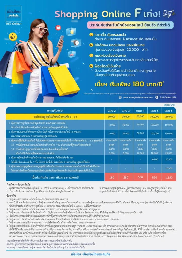 ประกันช็อปปิ้ง ออนไลน์