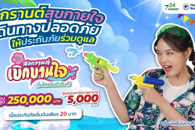 สงกรานต์สุขกายใจเดินทางปลอดภัยให้ประกันภัยร่วมดูแล